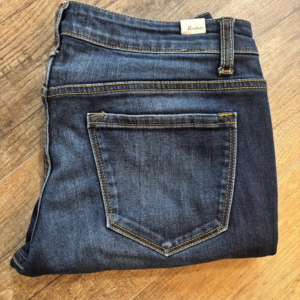 KanCan Womens 29 Deep Indigo Skinny Jeans Mid Rise Solid Denim Chic BlueKC7092